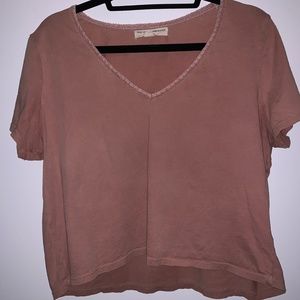 Urban Outfitters Cropped lace trim V-neck